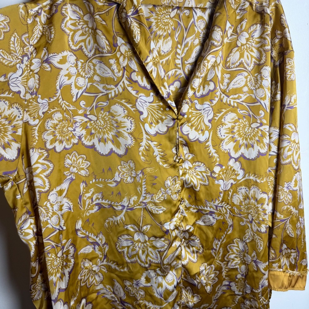 Free People Golden Combo Dreamy Days Pajama Set Oversized Wide Leg - Picture 7 of 13